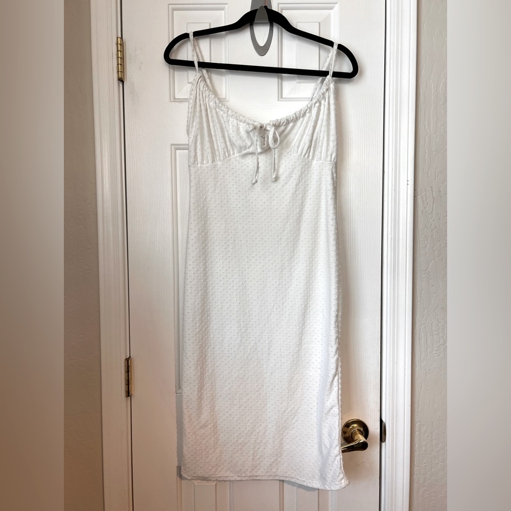 White midi dress size large